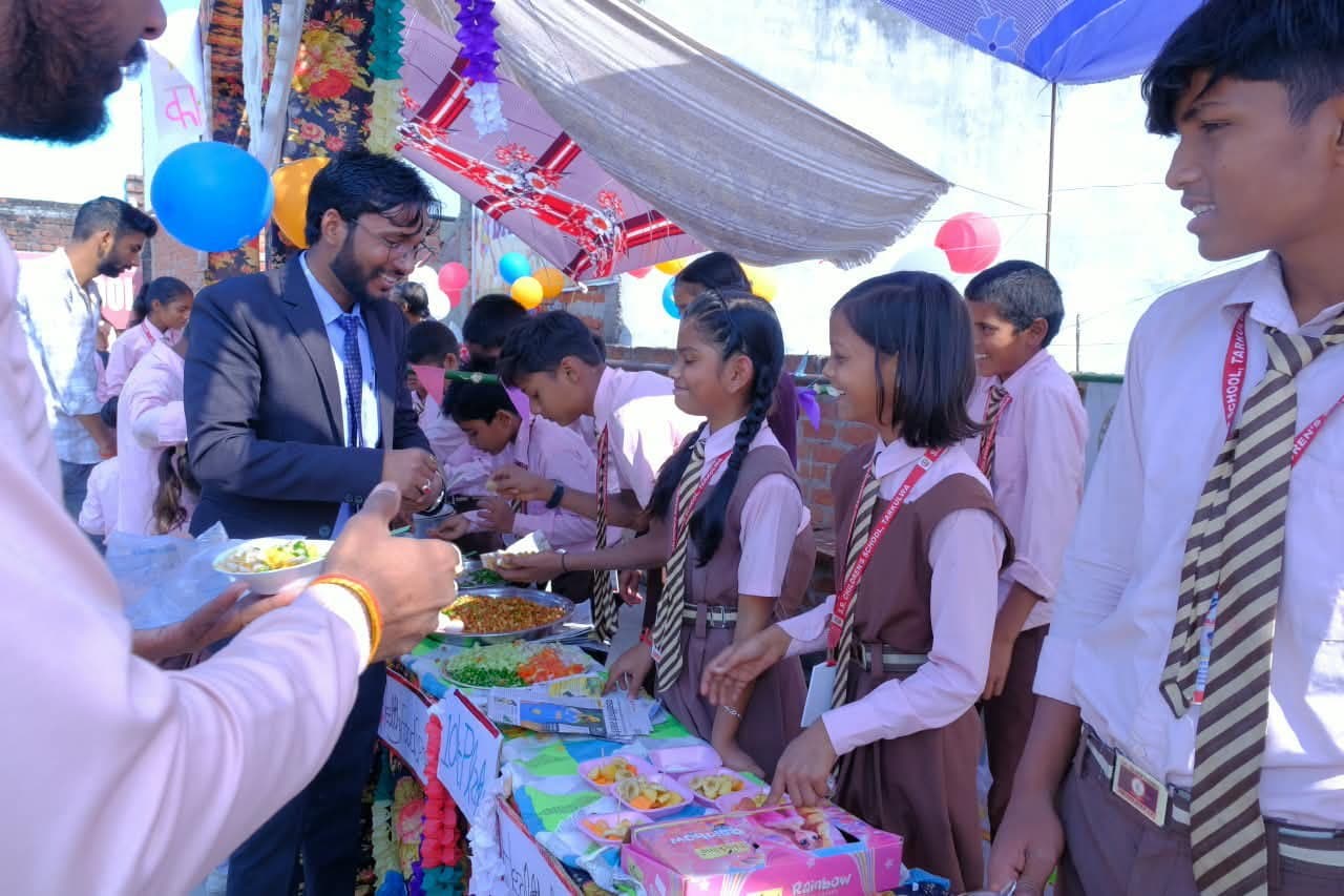 Students participating in an activity at school