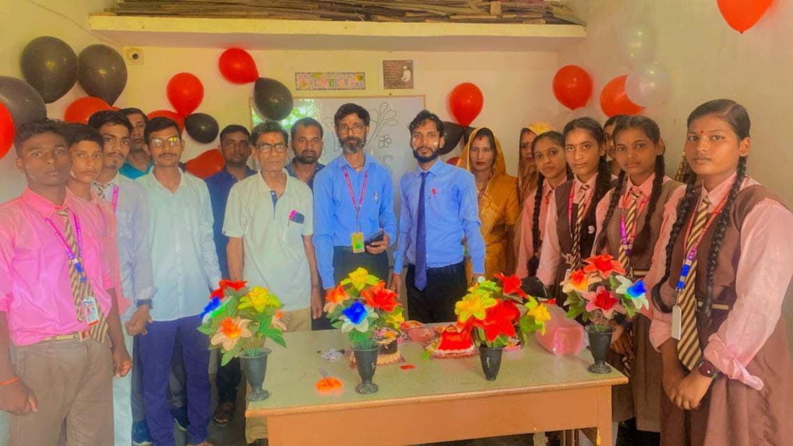 Students and staff gathered at a school event