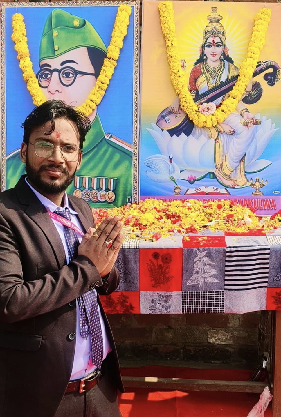 A school ceremony with the principal